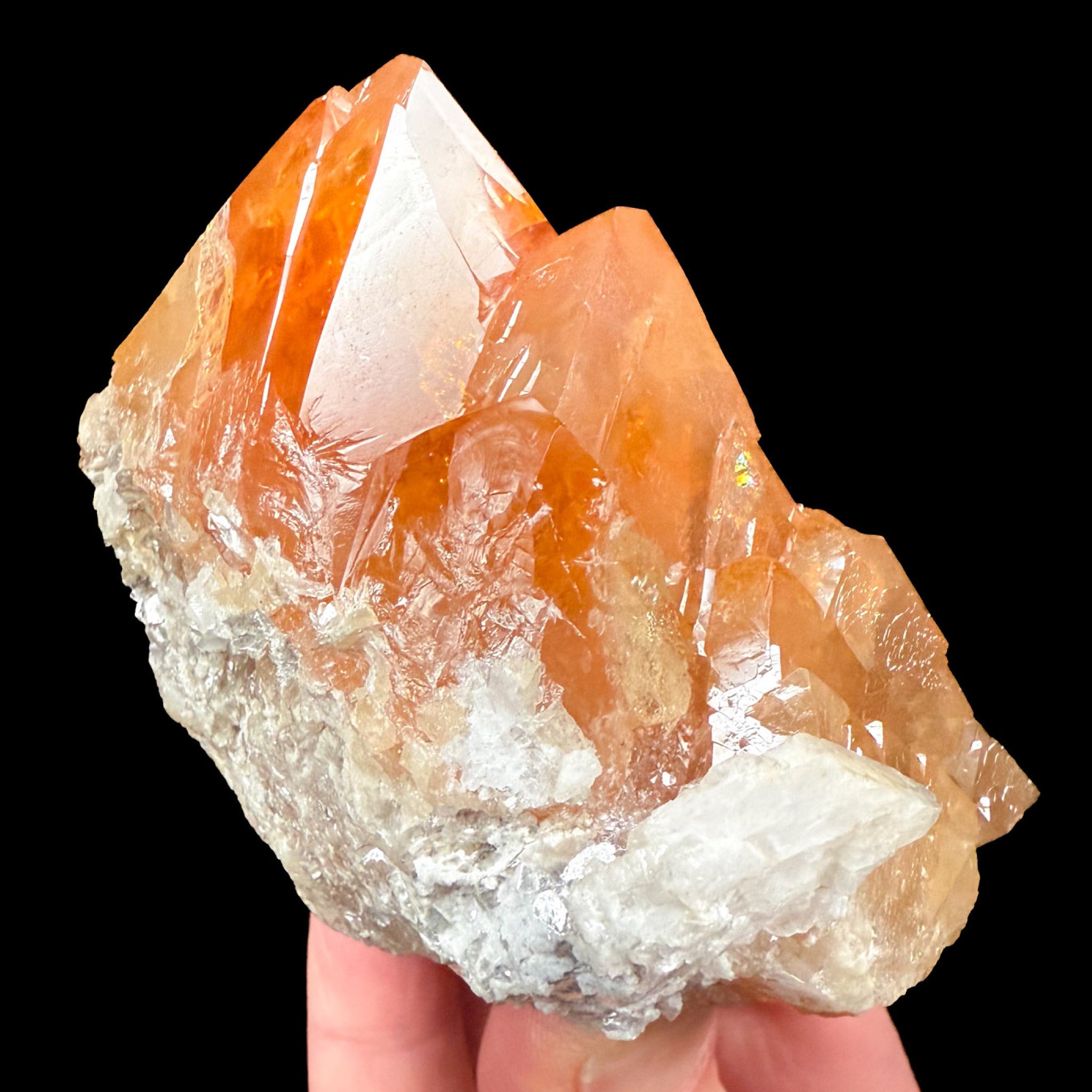 Orange Crystals of the Mineral Scheelite