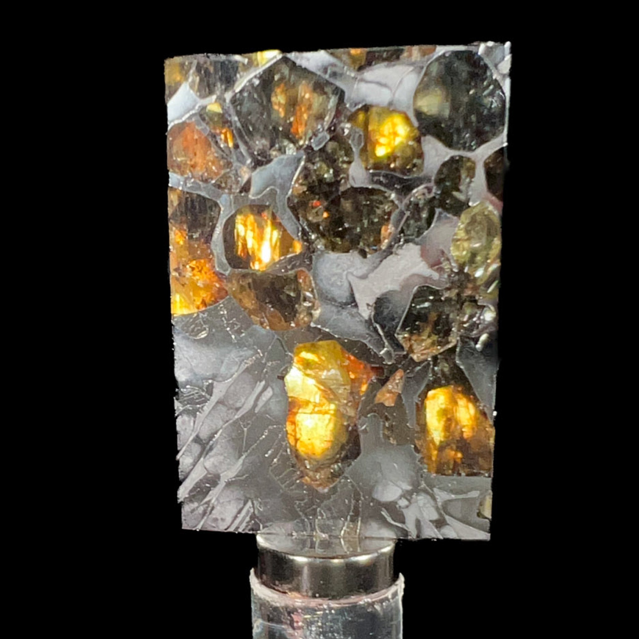Seymchan Pallasite Meteorite with Olivine Crystals