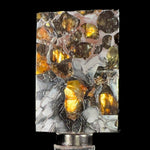 Seymchan Pallasite Meteorite Slice Displaying gem Olivine / Peridot Crystals
