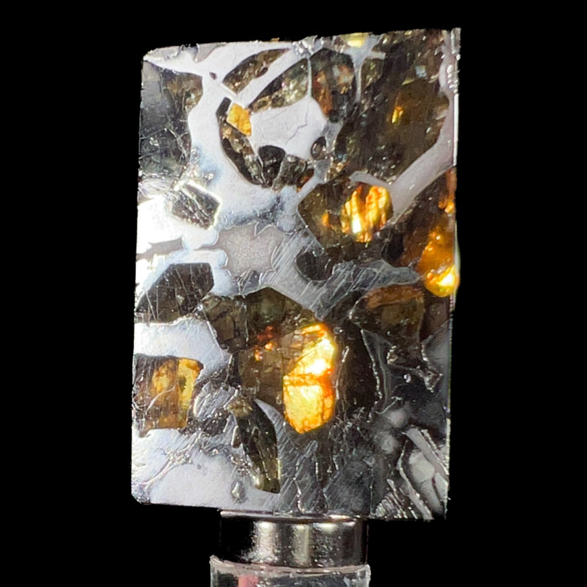 Pallasite Meteorite with Peridot Crystals