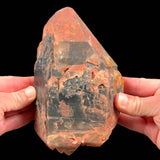 Smoky Quartz crystal from Colorado with red iron staining