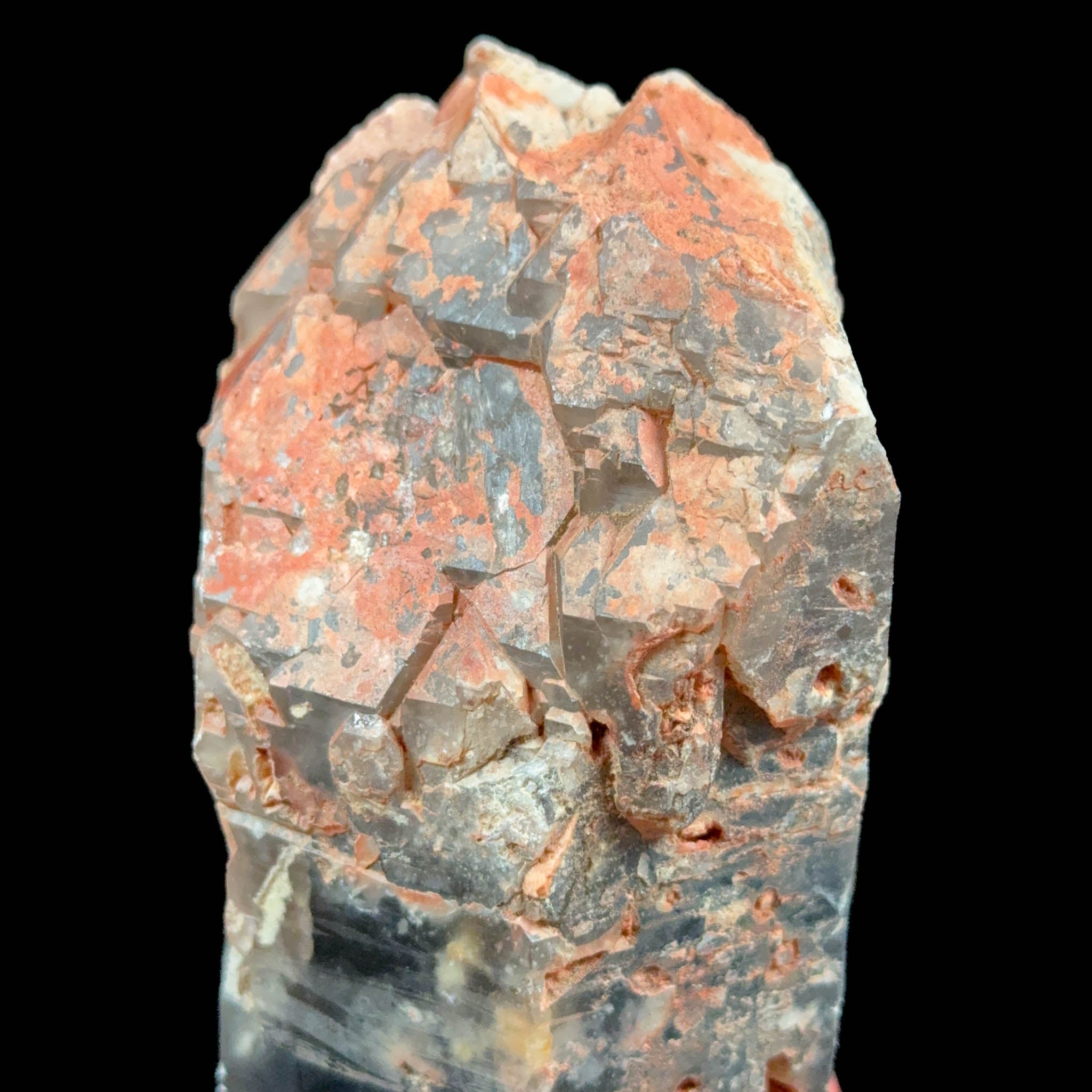 Elestial-style multiple terminated Smoky Quartz crystal
