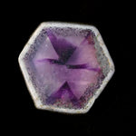 Example of a sliced cross-sesction of Snow Capped Amethyst Crystal