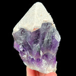 Purple Amethyst Crystal Specimen with White Quartz Cap on Top from India