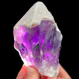 Backlit Amethyst with White Quartz Cap