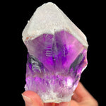 Backlit Amethyst Crystal with White Quartz Top