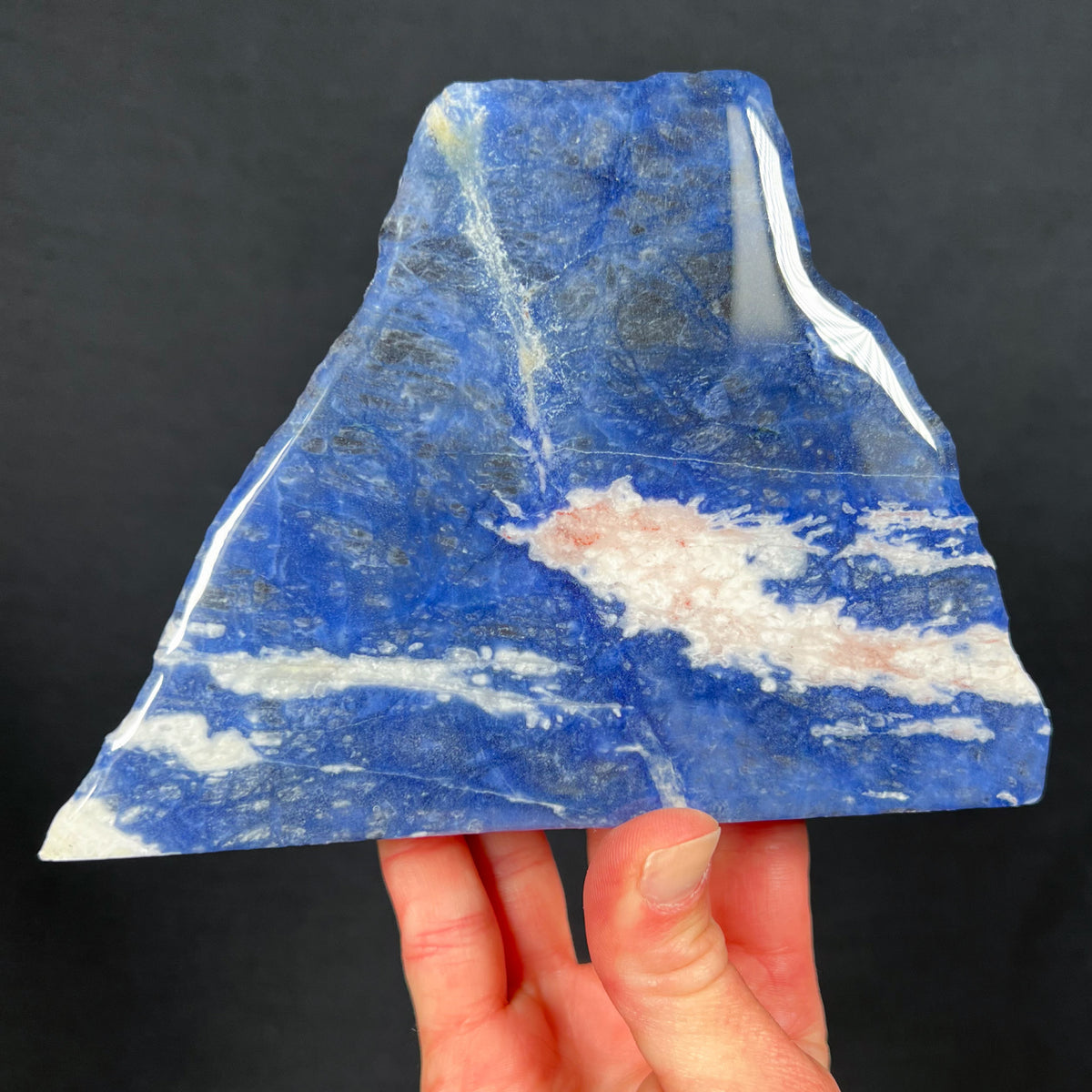 Blue and White Sodalite Stone