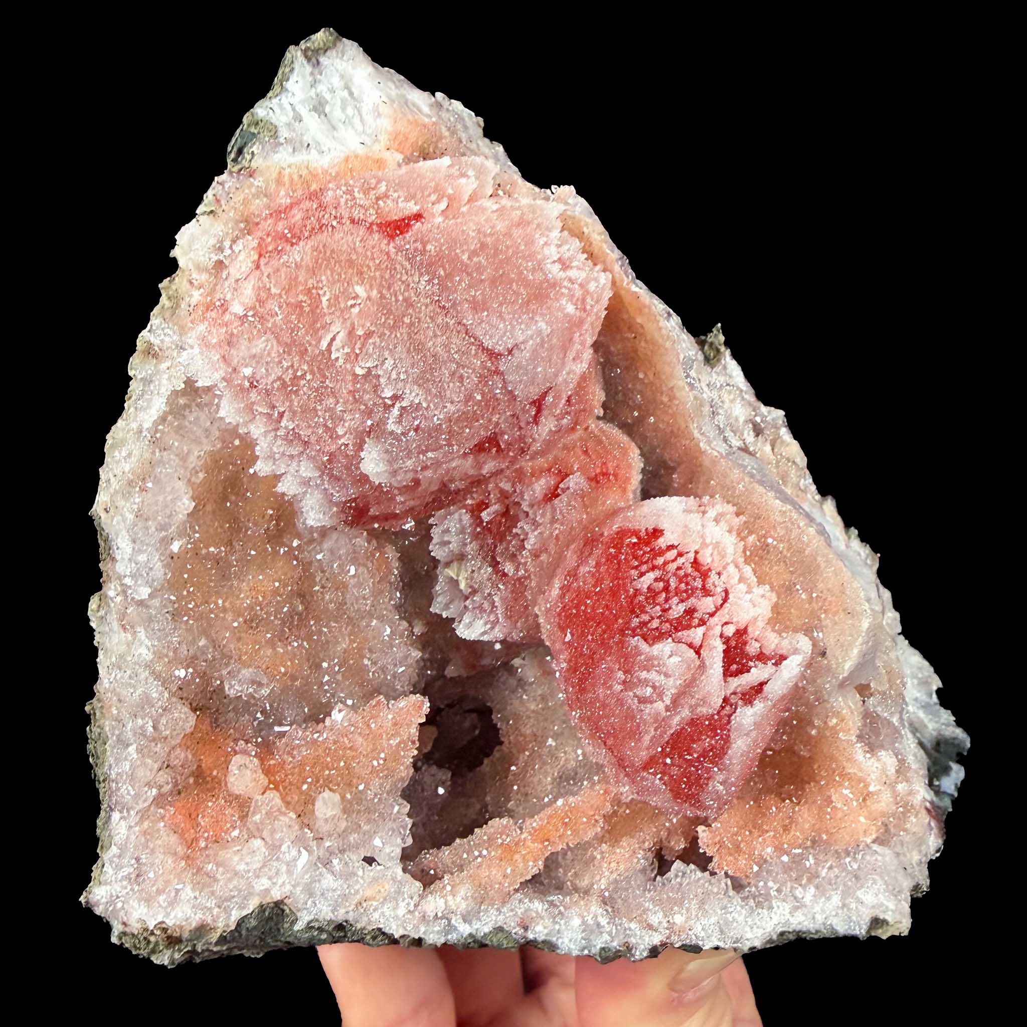 Moroccan Stalactite Quartz and Calcite Geode