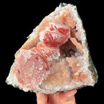 Stalactite Quartz Geode with Calcite Crystals from Morocco