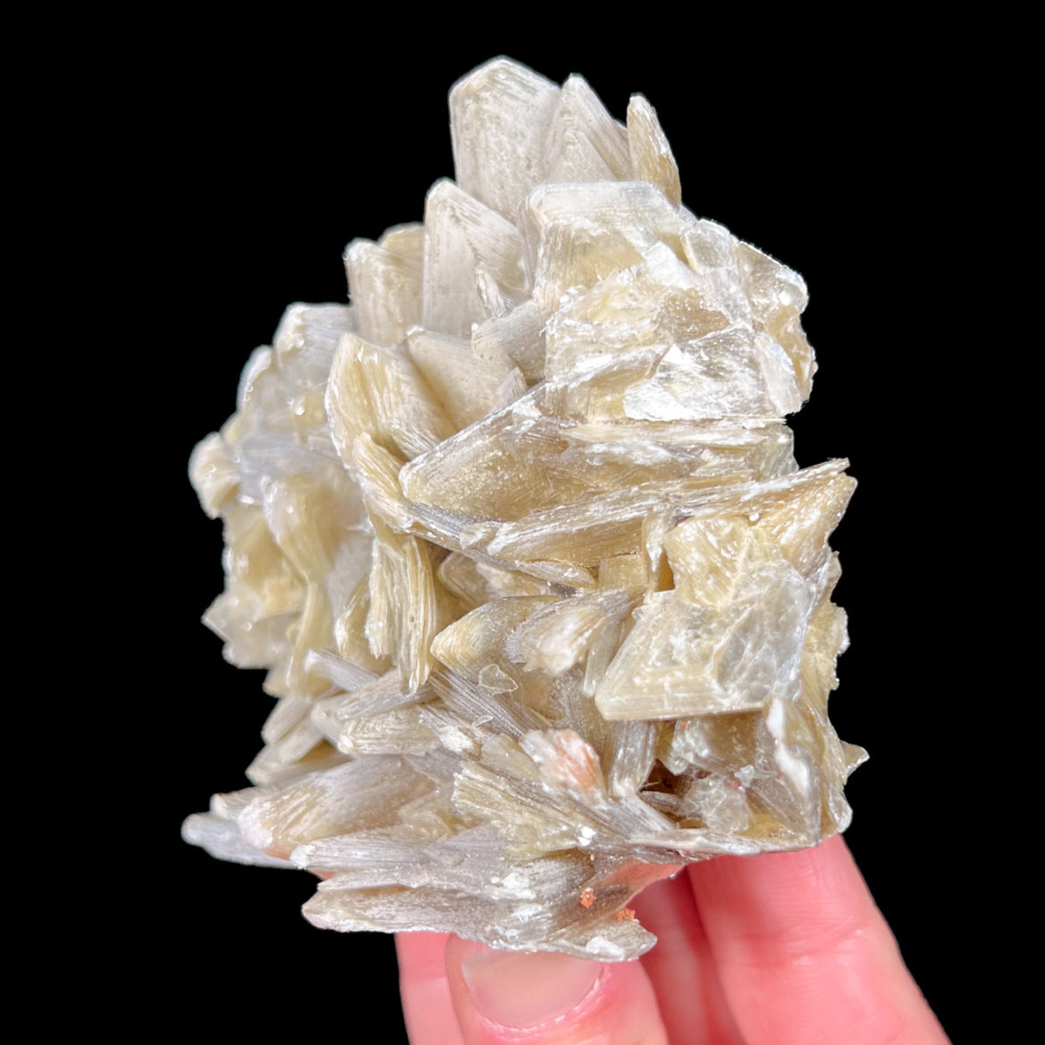 Side view of star muscovite mica