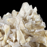 Close up of star-shaped muscovite mica crystals