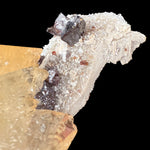 Sphalerite with Calcite and Drusy Quartz
