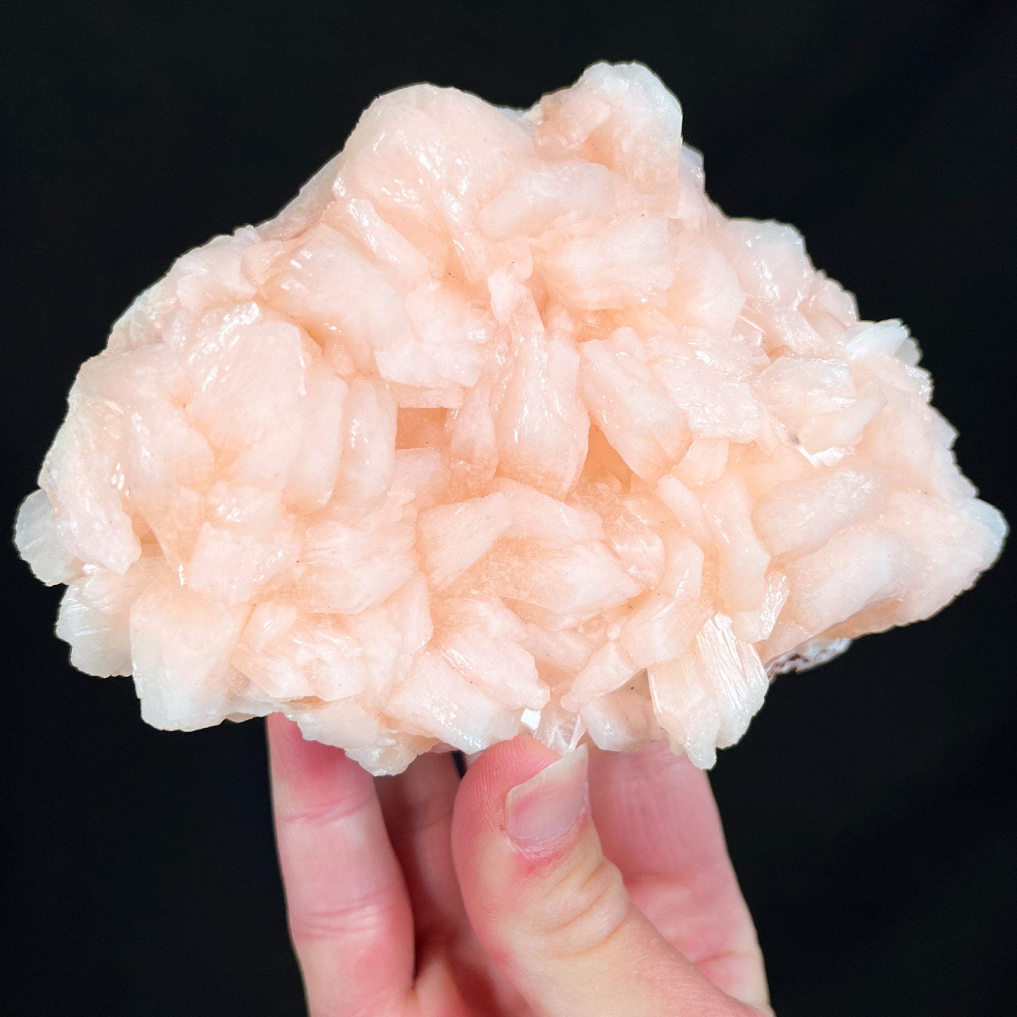 Peach Stilbite Crystal Cluster