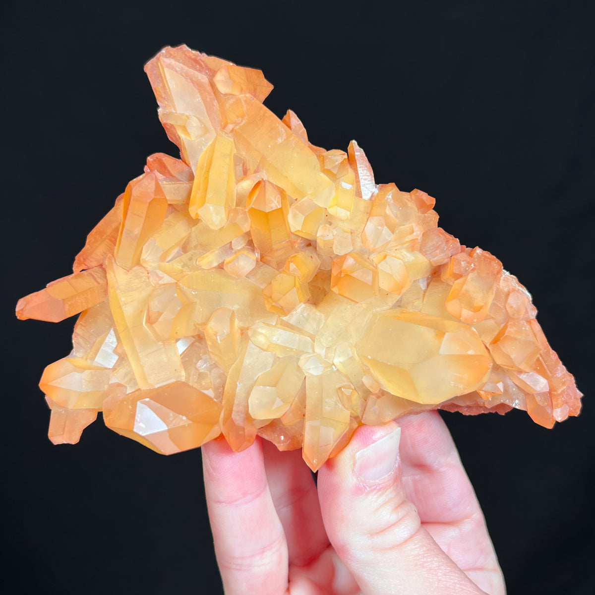 Tangerine Quartz crystals from Brazil