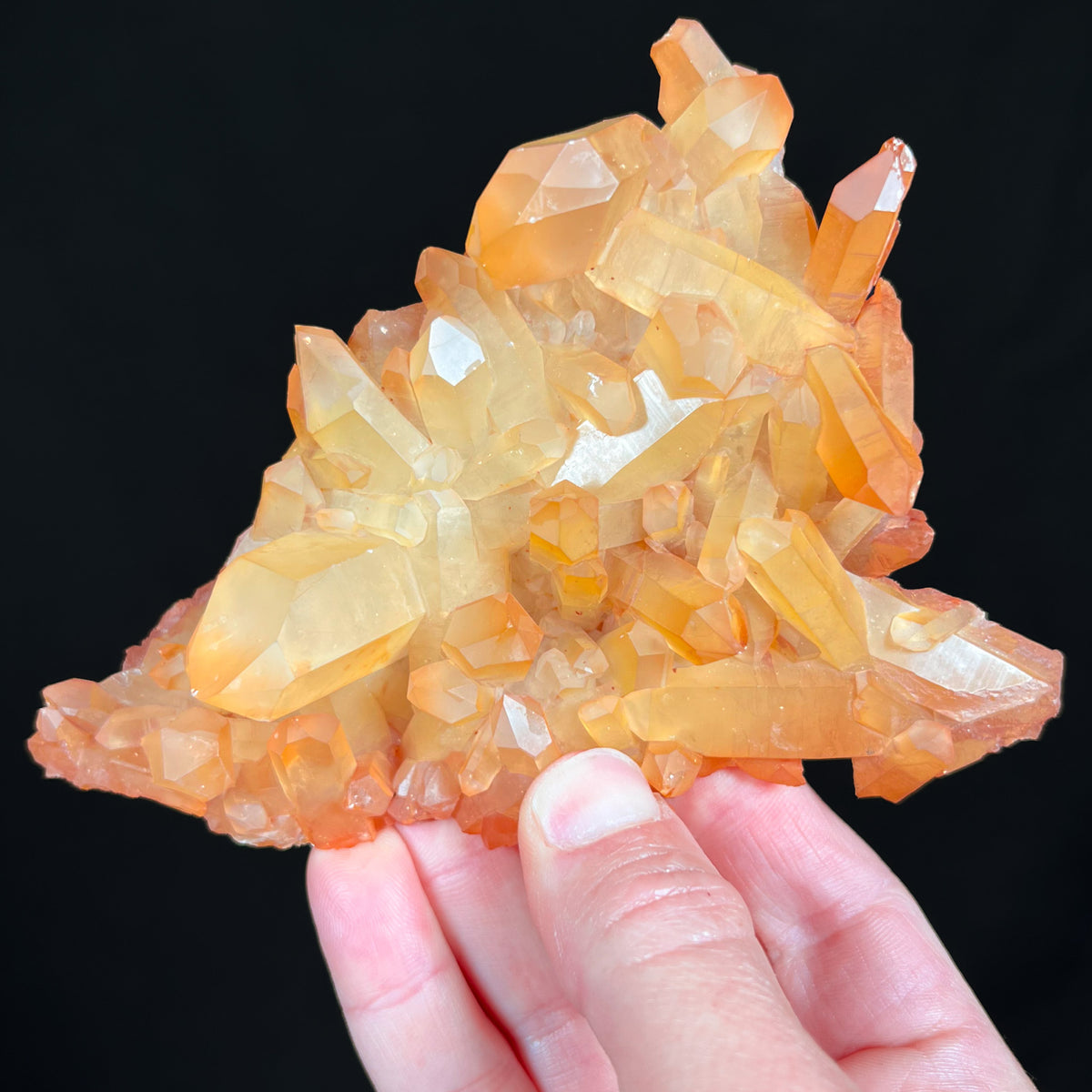 Tangerine Quartz Mineral Specimen