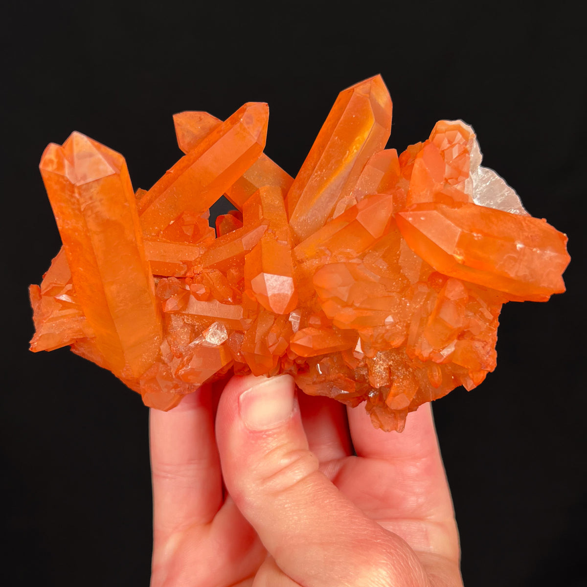 Tangerine Quartz Cluster from Brazil
