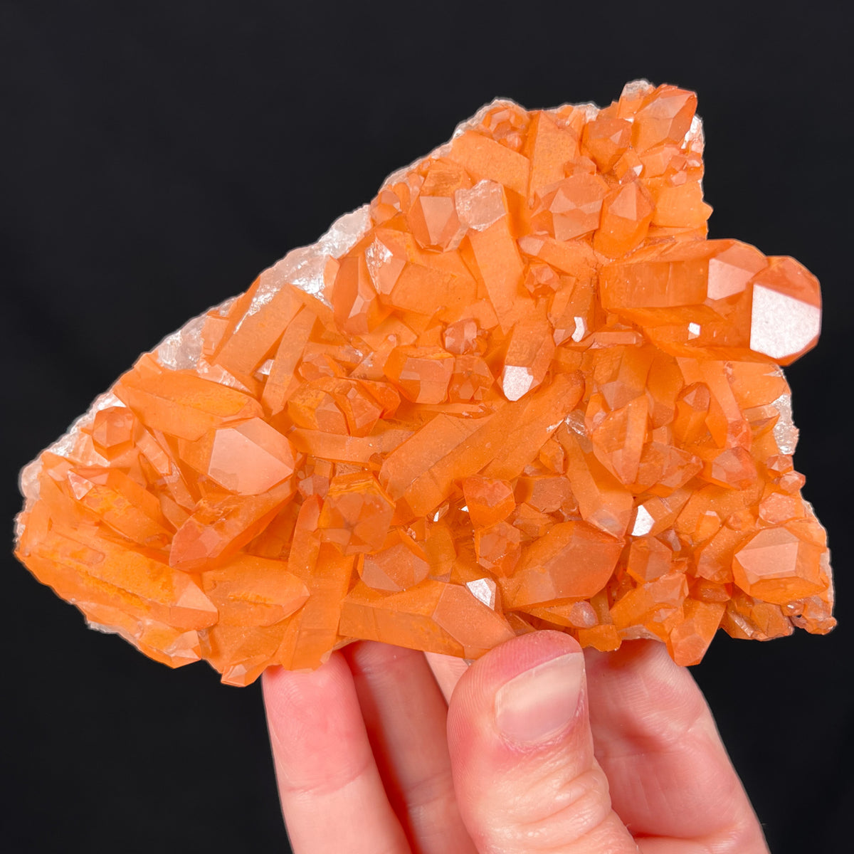Orange Quartz Crystal Specimen with Iron Coating