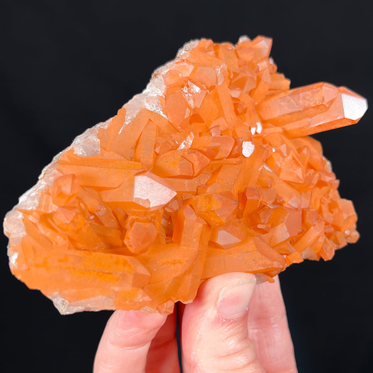 Tangerine Quartz Crystal Specimen