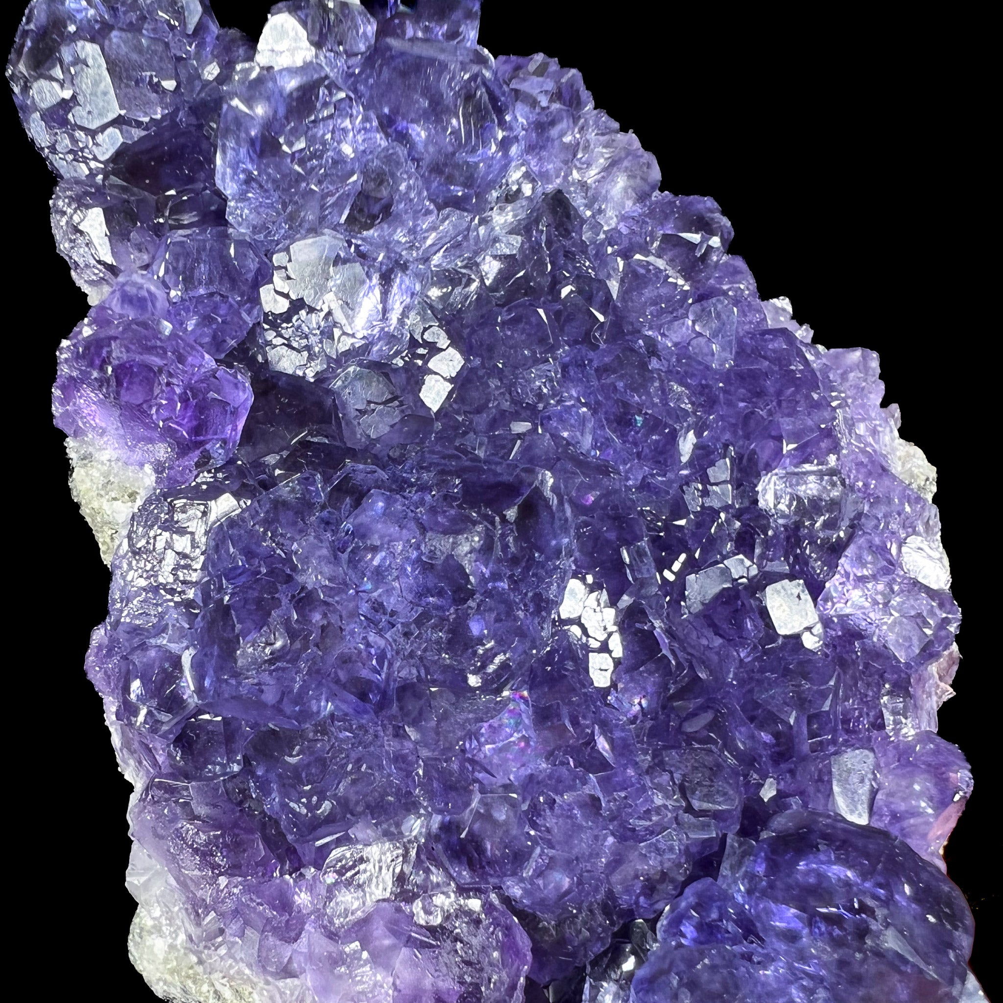Close up of pseudo dodecahedron Fluorite crystals