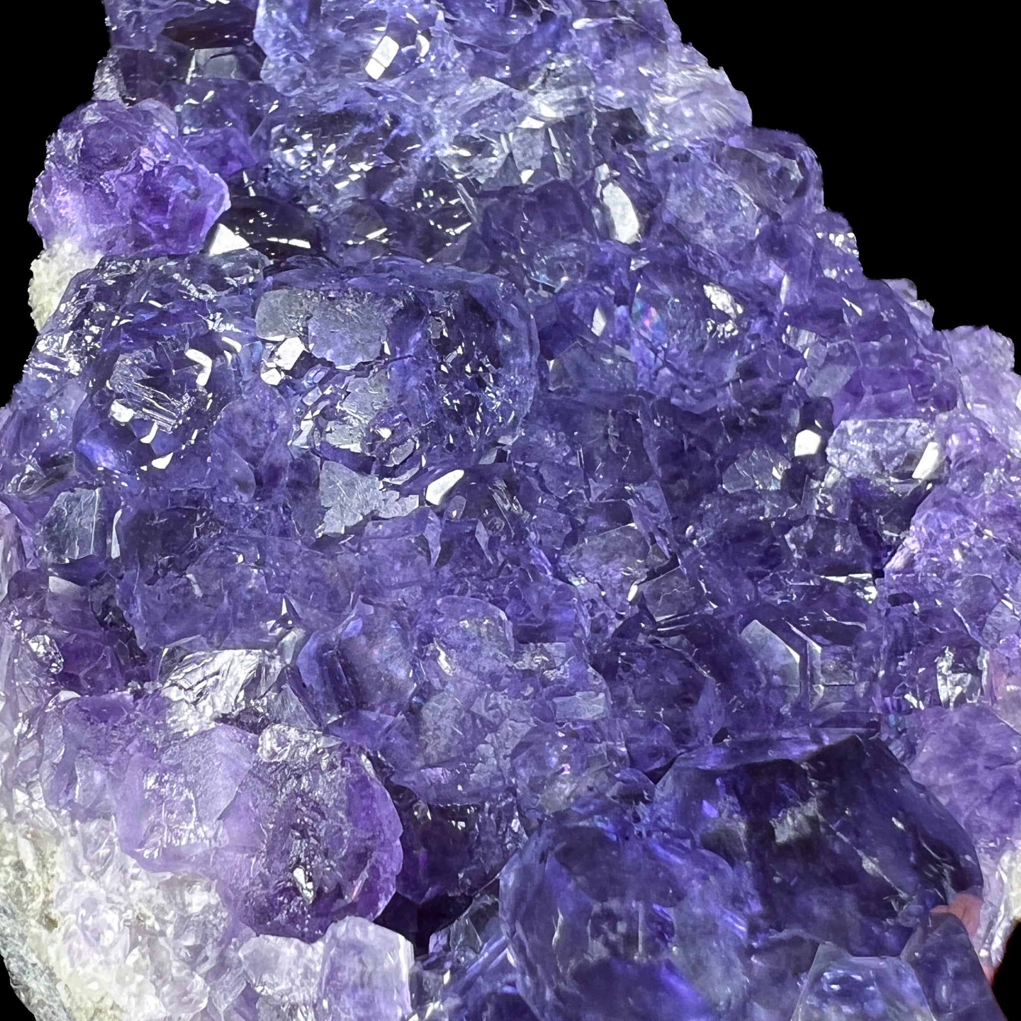 Tanzanite colored Fluorite mineral specimen