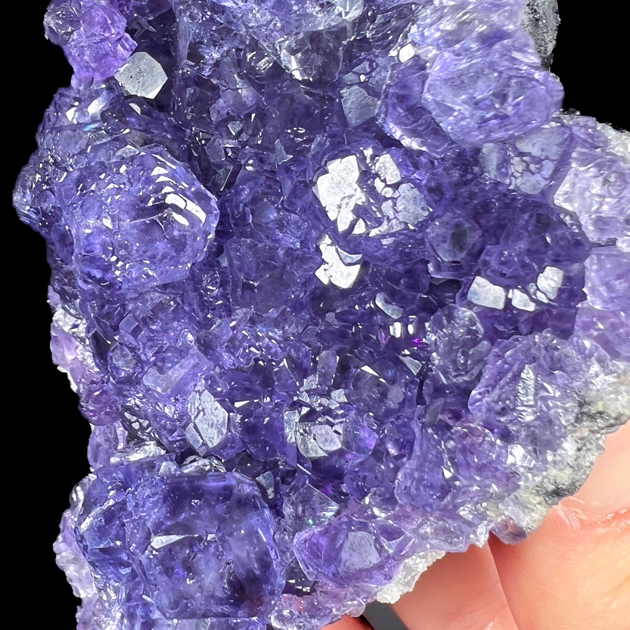 Tanzanite colored Fluorite crystal specimen