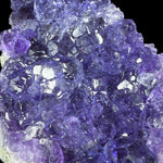 Close up of tanzanite colored Fluorite crystals