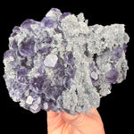 Purple Fluorite Crystals in Dodecahedron shape