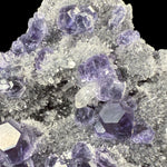 Tanzanite fluorite and clear quartz crystal specimen