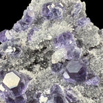 Tanzanite Fluorite Crystals with Clear Quartz