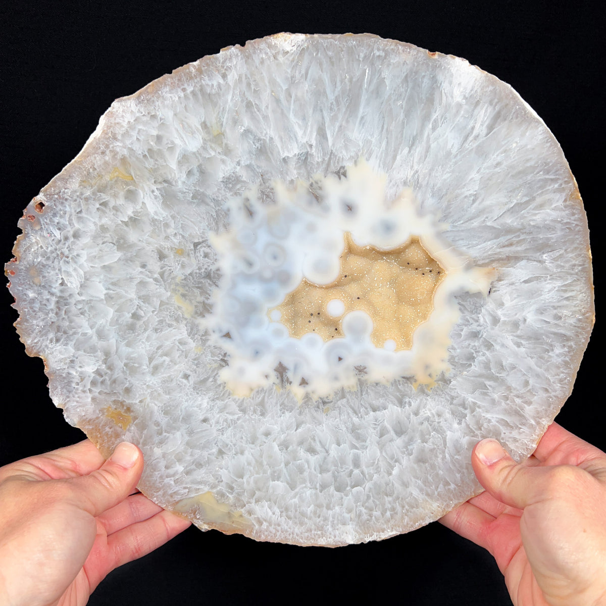 Large Quartz Geode Agate Slice from Brazil