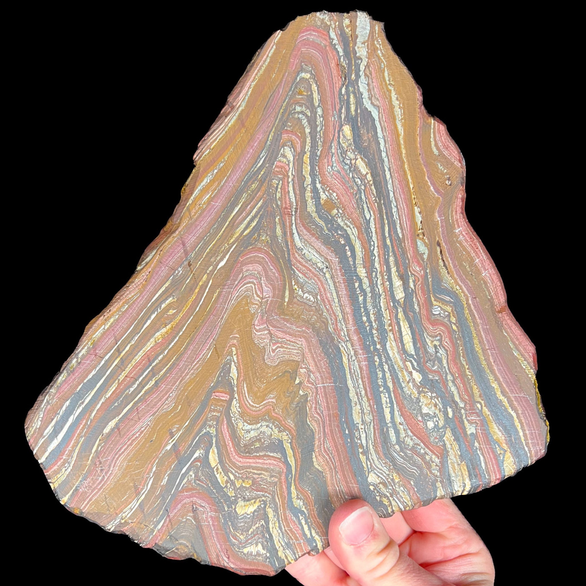 Unpolished back side of Tiger Iron Slice