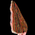 Side View of Tiger Iron Slab with Polished front and natural sides