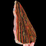 Side View of Tiger Iron Slab with Polished front and natural sides