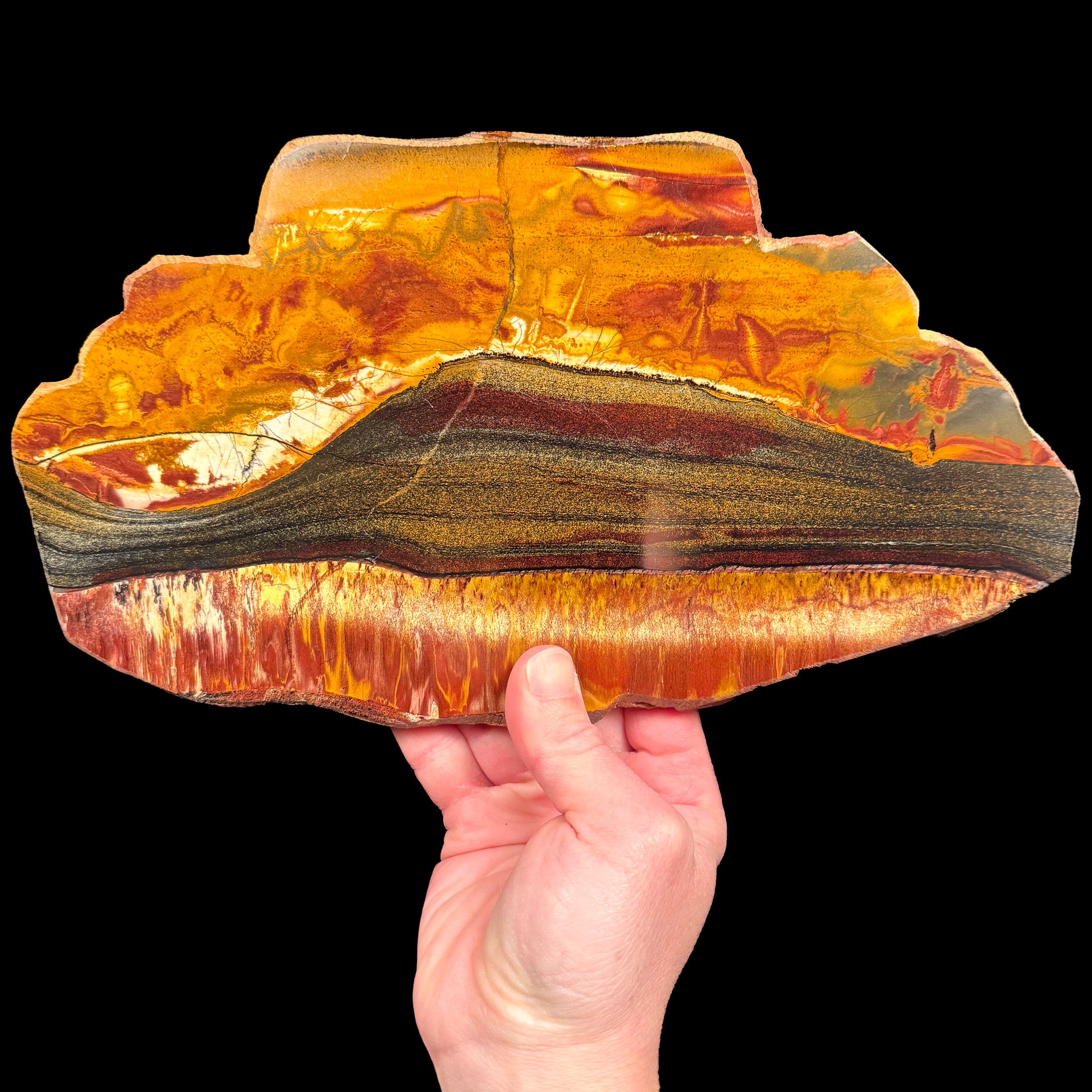 Large Marra Mamba Tiger Iron Tiger Eye Slice from Australia