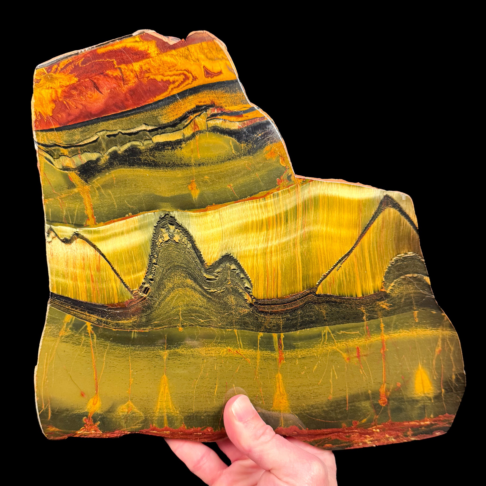 Tiger Eye Tiger Iron Slice from Marra Mamba Formation Western Australia