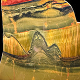 Close up of Tiger Eye stone in Tiger Iron formation from Australia