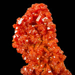 Close up of orange - red Vanadinite crystals