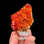 Red orange Vanadinite crystals from Morocco