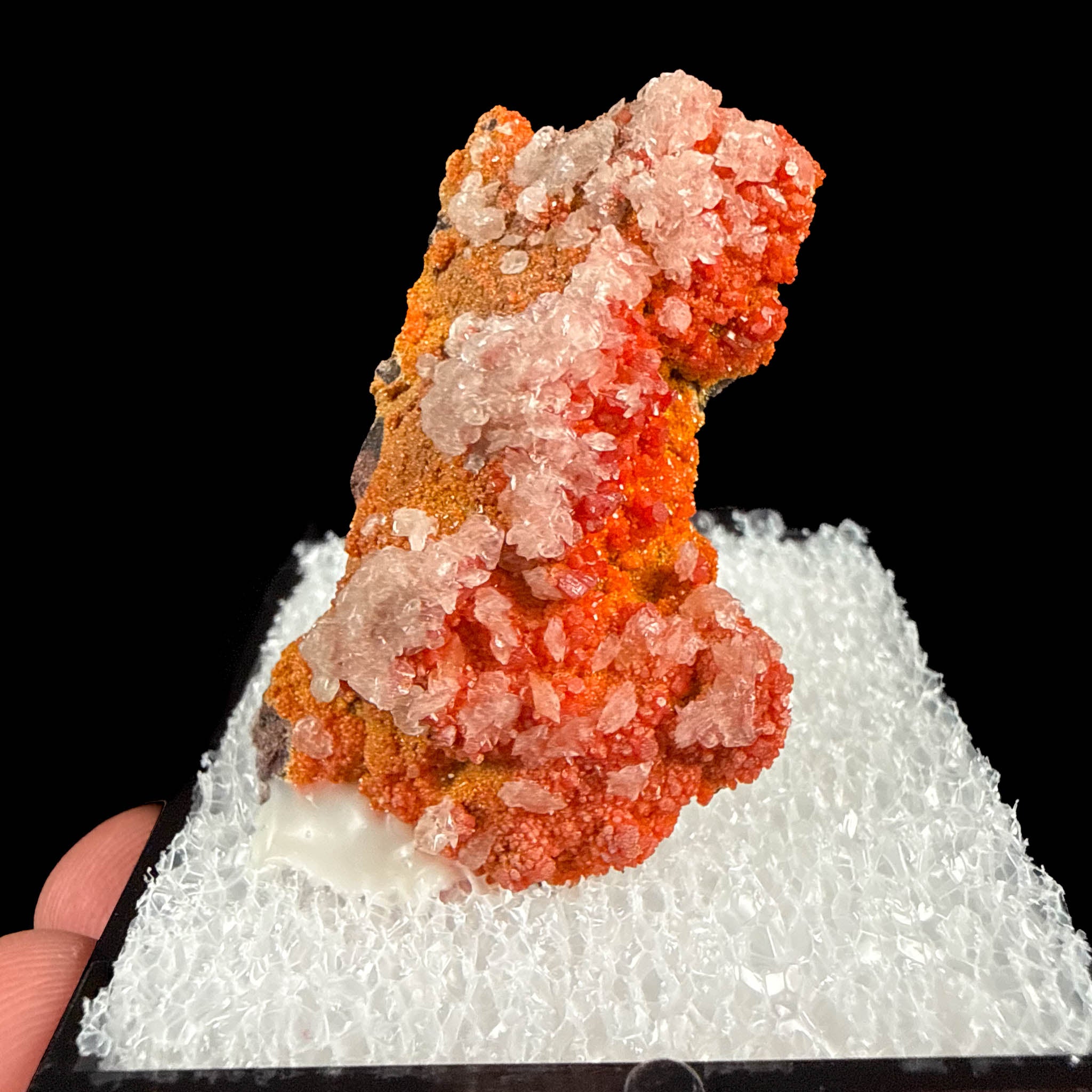 Calcite crystals on Vanadinite - Old Yuma Mine, Pima County, Arizona