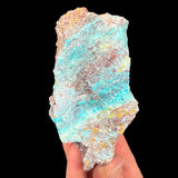 Back side of Chrysocolla and Wulfenite specimen