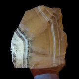 Zebra calcite showing UV fluorescence and phosphorescence