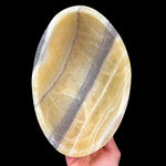 Polished stone Calcite bowl from Mexico (top view)