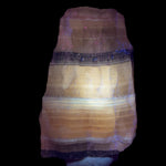 Zebra Calcite displaying UV fluorescence
