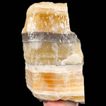 Golden Yellow Calcite and Zebra Calcite large raw specimen from Mexico
