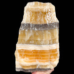 Large Golden Yellow and Zebra Calcite stone specimen from Mexico