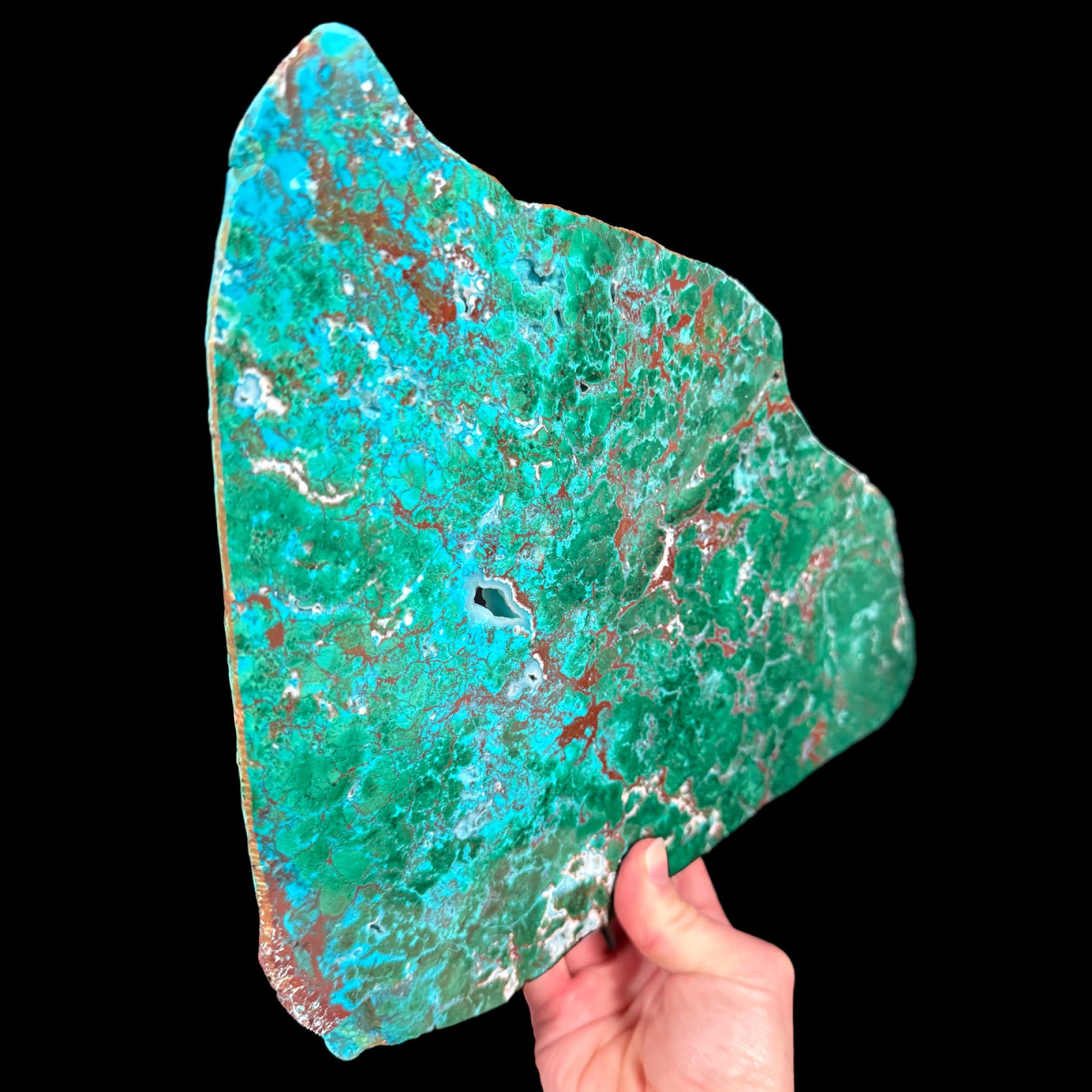 Angled side view of stone slab from Western Australia