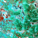 Close up of Chrysocolla, Malachite and Quartz from Sandfire Mine, Western Australia