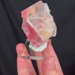 Video of Raspberry Calcite with Mesolite Inclusions