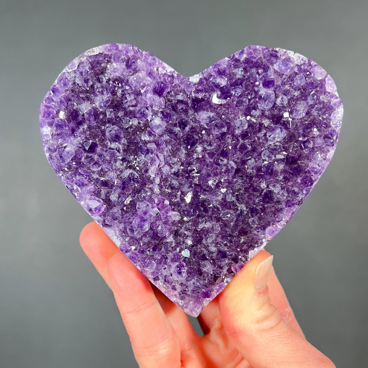 Purple Crystal Geode Heart