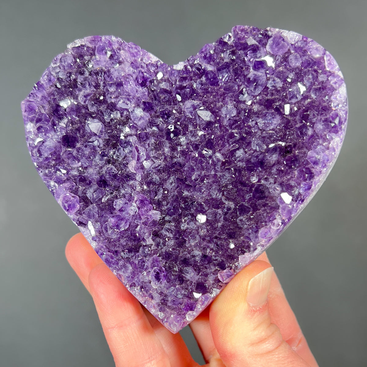 Amethyst Geode Crystal Heart